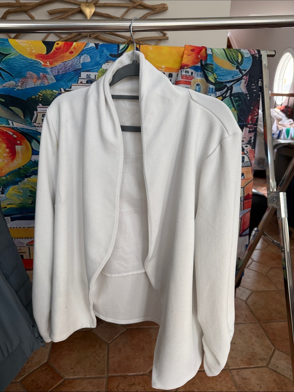 White Women’s Open-Front Jacket - Unbranded